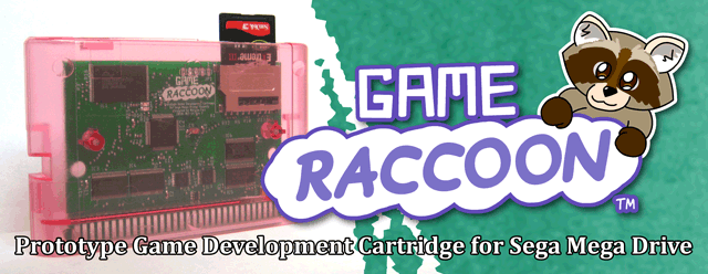 Game Raccoon Prototype Game Development Cartridge For Sega Mega Drive Genesis